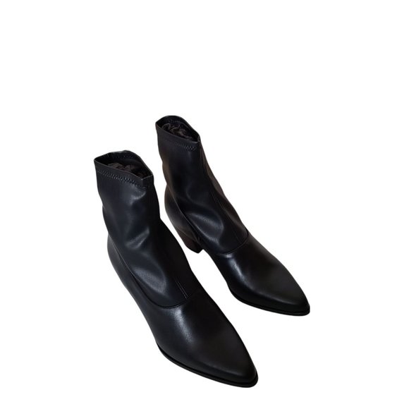 Andre Assous Paulyn Strecth Black Bootie size 9 New With Box Boots Leather - Picture 8 of 14
